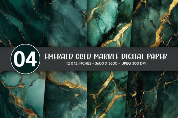 Download Emerald Gold Marble Digital Paper - Marble digital paper Collection