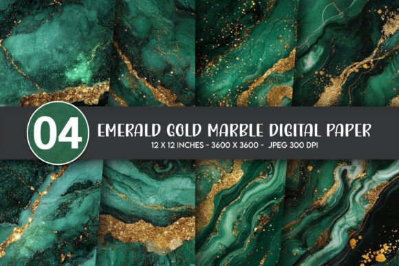 Download Emerald Gold Marble Digital Paper - Marble digital paper Collection