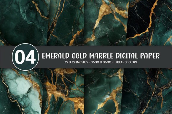 Download Emerald Gold Marble Digital Paper - Marble digital paper Collection