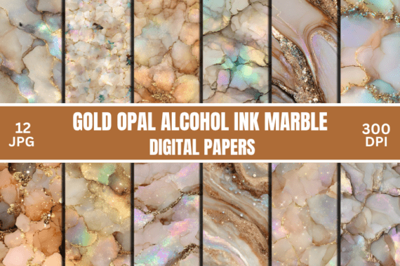 Download Gold Opal Alcohol Ink Marble Digital Paper - Marble digital paper Collection