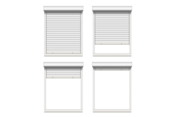 Download Vector Rolling Shutters. White Metallic - White metallic Collection
