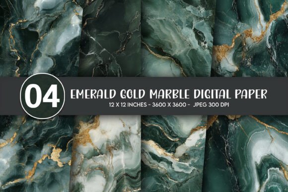 Download Emerald Gold Marble Digital Paper - Marble digital paper Collection