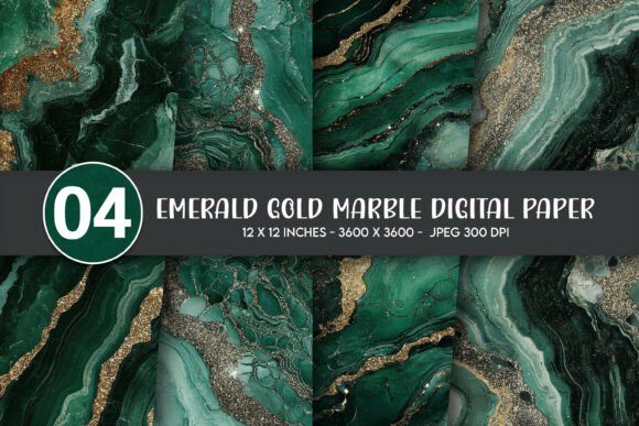 Download Emerald Gold Marble Digital Paper - Marble digital paper Collection