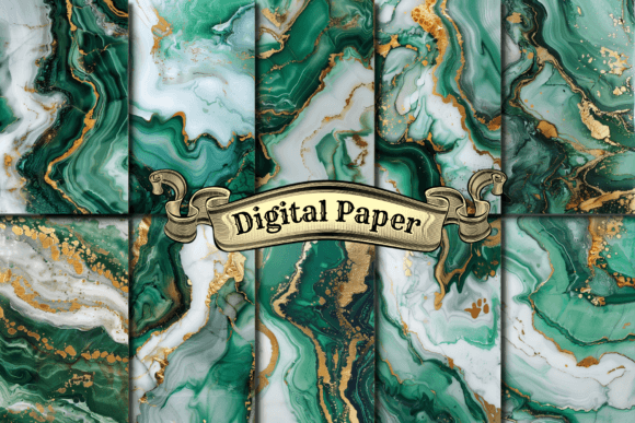 Download Teal and Gold Marble Digital Paper - Marble digital paper Collection